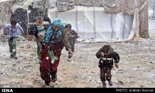 تصویر/ آوارگان سوریه تحت فشار جنگ و سرما