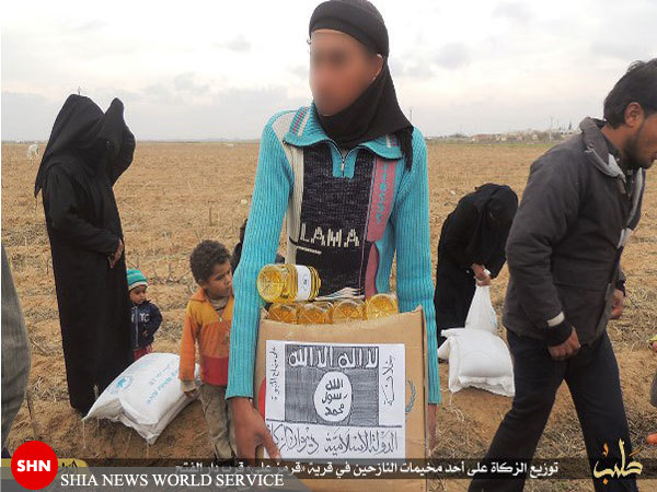 داعش؛از تمام کردن کمک‌های جهانی به اسم خود تا توزیع نقاب در میان زنان+تصاویر