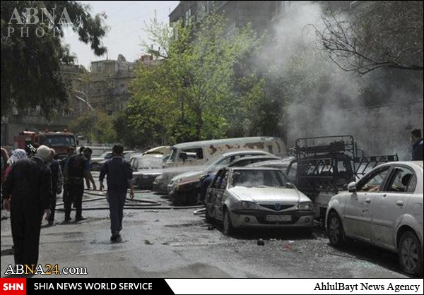 حمله خمپاره‌ای تروریست‌ها به دمشق + تصاویر