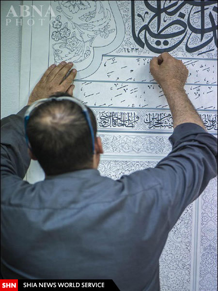 ساخت درب ضریح حرم مطهر حضرت عباس + تصاویر