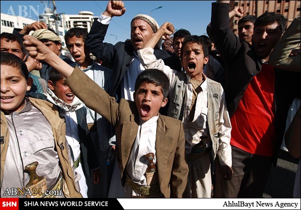 تظاهرات گسترده شیعیان یمن علیه دخالت خارجی و حمایت قاطع از انصارالله + تصاویر