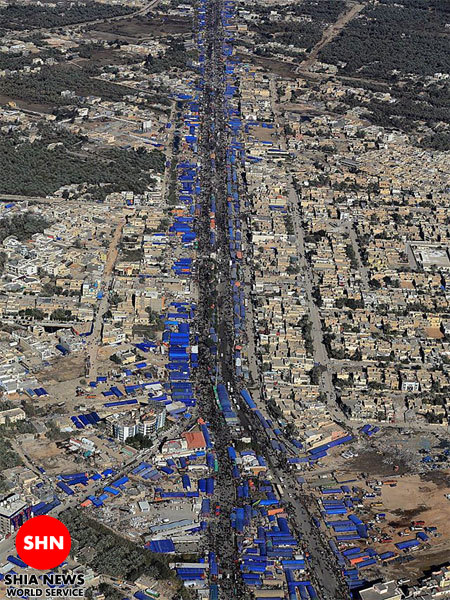 تصاویر هوایی کربلا در خلال مراسم اربعین حسینی