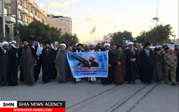 تظاهرات در کربلا و درخواست برای تعطیلی سفارت عربستان + تصاویر
