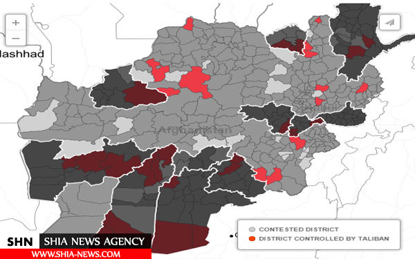 نقشه ای تکان دهنده از حضور گسترده طالبان و داعش در افغانستان