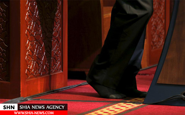 اوباما بدون کفش در مسجد بالتیمور + تصاویر