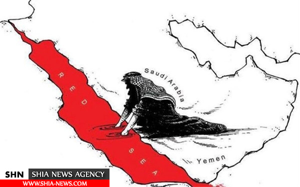 کاریکاتور دردناک  حمام خون عربستان در روزنامه یمنی + تصویر