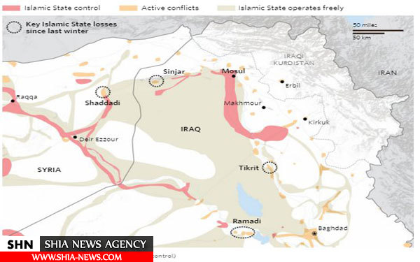 نقاطی که داعش در آن شکست خورده است+ نقشه