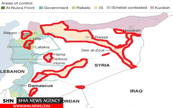 چه مناطقی در سوریه مشمول آتش بس می‌شود؟ + نقشه
