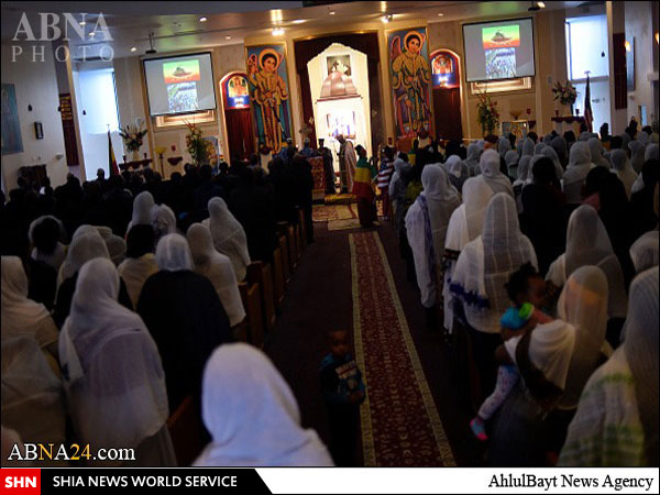 سوگواری مسیحیان اتیوپی برای قربانیان داعش + تصاویر