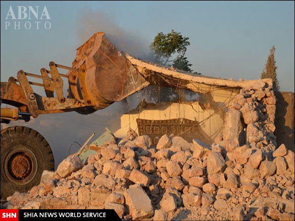 تخریب قبور روستای وحشیه به دست تکفیری‌های داعش/ تصاویر