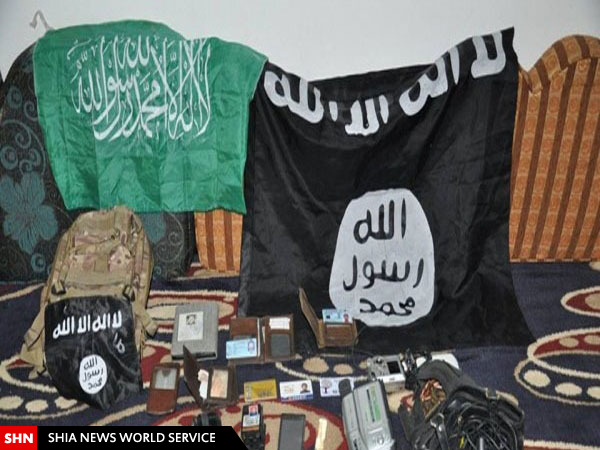 کشف پرچم‌های عربستان سعودی در مقرهای داعش+تصویر