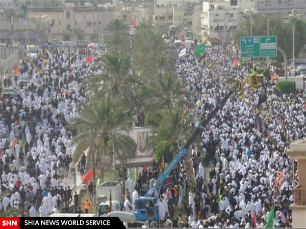 تشییع شهدای قطیف به بزرگترین تظاهرات اعتراضی عربستان تبدیل شد+تصاویر