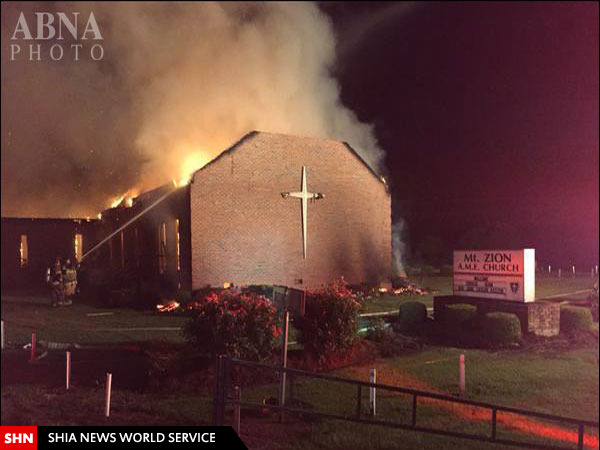 به آتش کشیده شدن یک کلیسای دیگر در آمریکا + تصویر