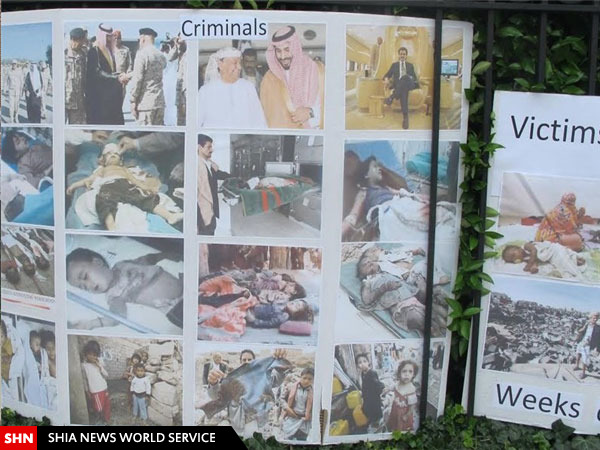نمایشگاه خیابانی مسلمانان آمریکا برای نشان دادن جنایات آل سعود در یمن+تصاویر