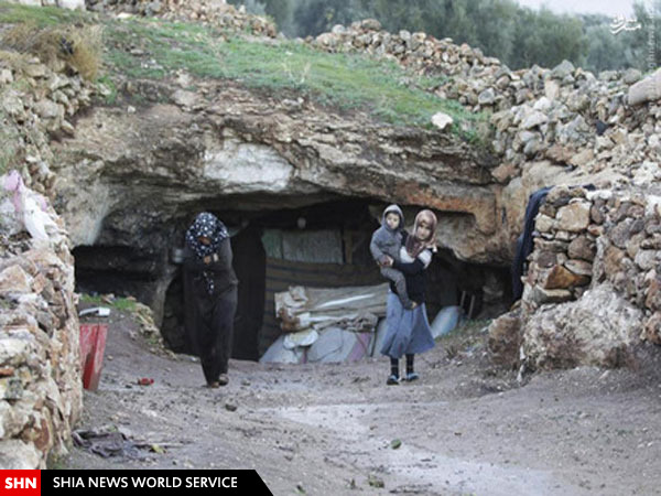 غارنشینی مردم سوریه از بیم حملات