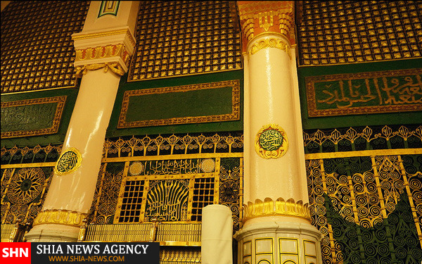 ستون نگهباني از حضرت رسول(ص) در مسجدالنبي + عكس