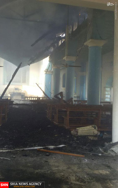 آتش زدن کلیسای 150 ساله عدن توسط داعش+تصاویر