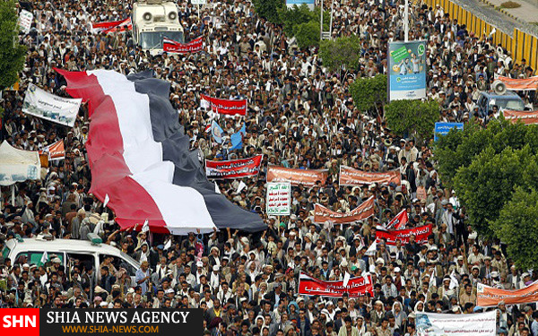 تظاهرات گسترده علیه جنایات جنگی رژیم سعودی در صنعاء + تصاویر