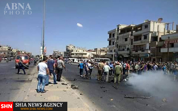 انفجار تروریستی در محله الزهراء حمص + تصاویر
