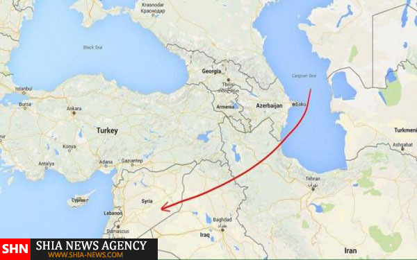 عبور موشک های روس از فضای ایران+ نقشه