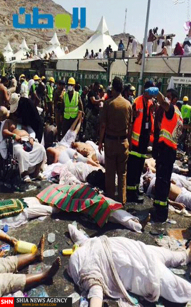اولین تصاویر از حادثه کشته شدن حجاج در ازدحام جمعیت منا