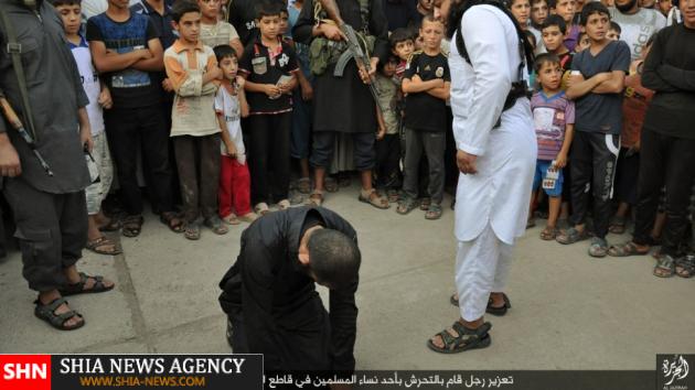 تصاویر/ مجازات متلک گویی در داعش گویی در داعش