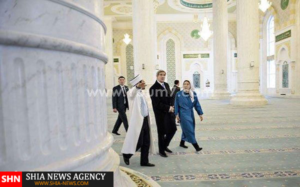 حضور جان کری در مسجد سلطان قزاقستان + تصاویر