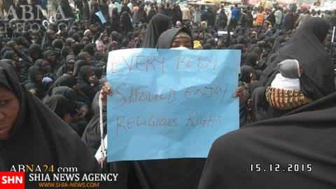تظاهرات مردم نیجریه در محکومیت کشتار شیعیان این کشور ادامه دارد + تصاویر
