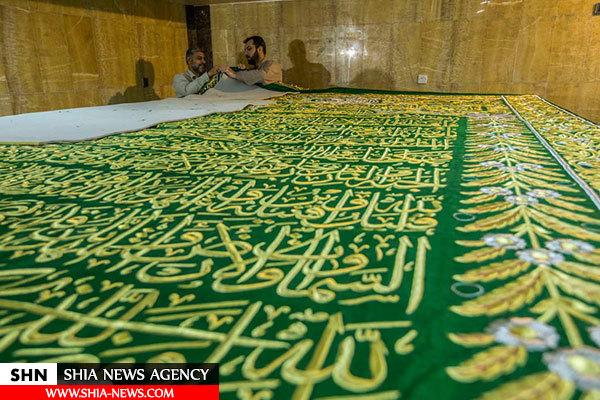 تصاویری از پوشش جدید مقبره امام حسین(ع)