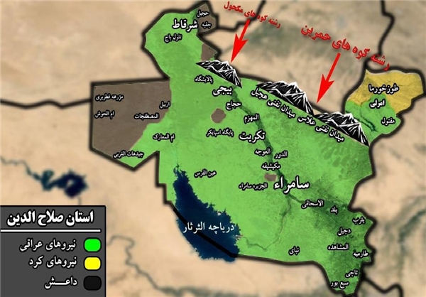 تلاش ناکام داعش برای قطع امدادرسانی به عملیات موصل + نقشه