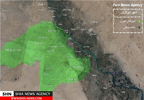 پاتک قریب‌الوقوع ارتش به مواضع داعش در دیرالزور +نقشه