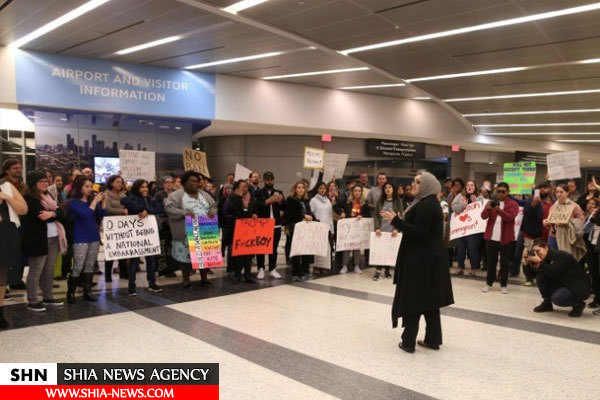 بحران در فرودگاه‌های آمریکا به روایت تصویر