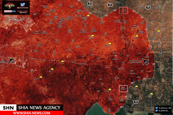 تلفات و خسارت‌های سنگین داعش در جنوب الباب+ نقشه