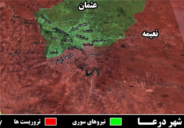 گزارش و نقشه میدانی از درگیری‌های جنوب سوریه + نقشه
