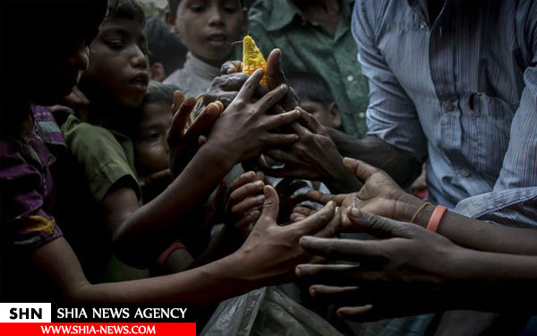 تصاویر تکان دهنده از رسیدن کمک غذایی به مسلمانان روهینگیا