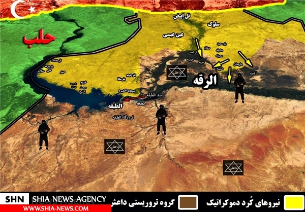 کُردهای سوریه با مقر داعش در سوریه چقدر فاصله دارند؟+ نقشه
