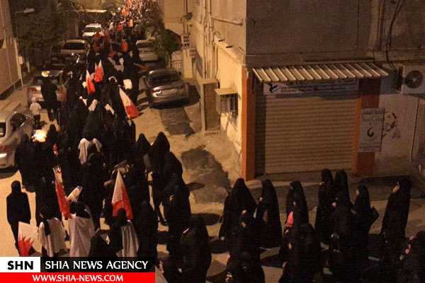 مردم بحرین در شب محاکمه آیت الله قاسم به خیابان ها ریختند+ تصاوير