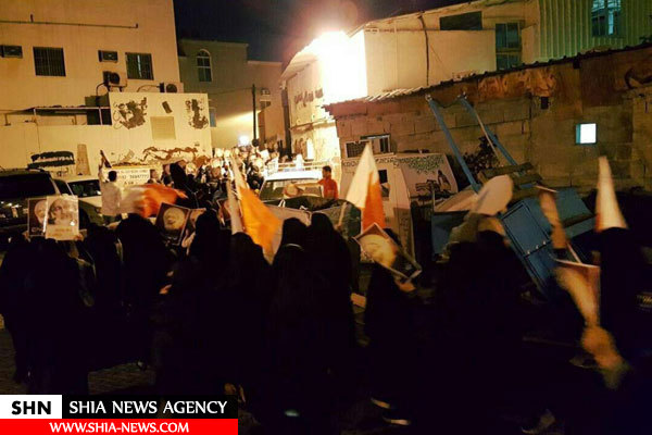 مردم بحرین در شب محاکمه آیت الله قاسم به خیابان ها ریختند+ تصاوير