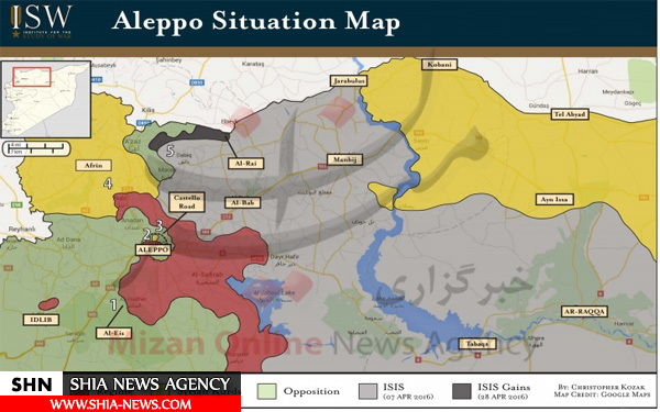 استان حلب تحت کنترل چه گروه‎هایی قرار دارد + نقشه