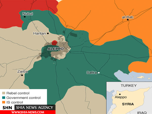 نگاهی به آرایش گروه‎های مسلح در حلب + نقشه