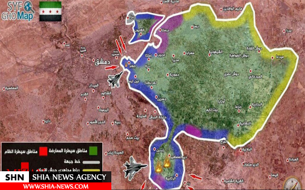 کدام گروه‌های تروریستی در حومه دمشق مستقر هستند؟ + نقشه