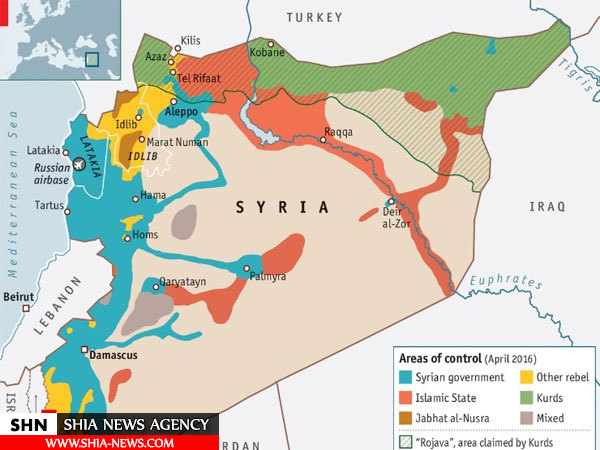 گروه‎های مسلح مستقر در سوریه را بشناسید + نقشه