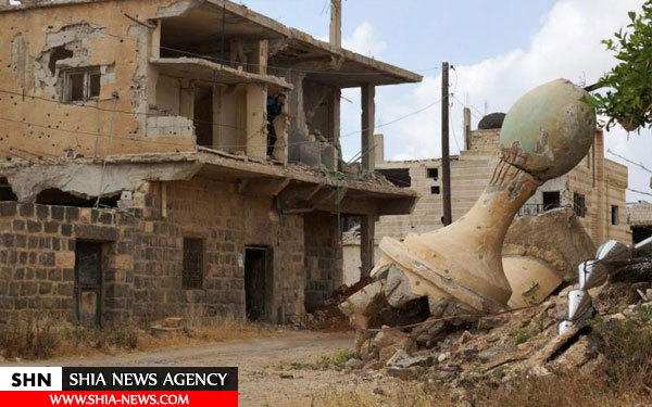 تصویر مسجد ویران‌شده در مناطق تحت کنترل داعش