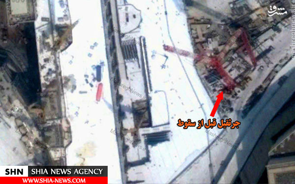تصاویر ماهواره‌ای فاجعه سقوط جرثقیل در مسجدالحرام