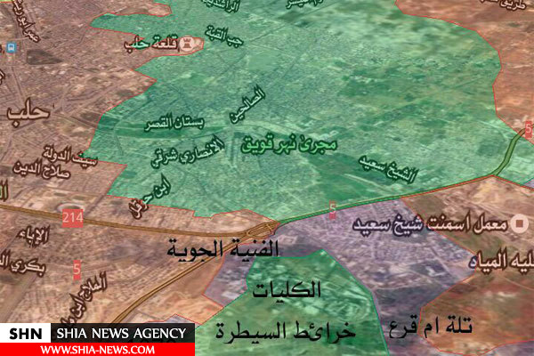 تحولات میدانی جنوب غرب حلب + نقشه
