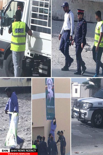برچیدن نمادهای عاشورایی از سوی نیروهای امنیتی بحرین+ تصاویر