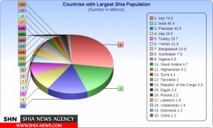 شیعیان در بیش از صد کشور جهان زندگی می کنند+ نقشه و نمودار