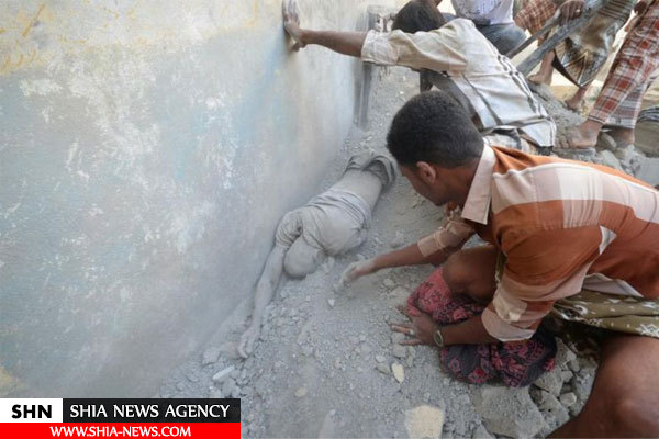 تصویر صحنه تکان‌دهنده در یمن پس از بمباران عربستان