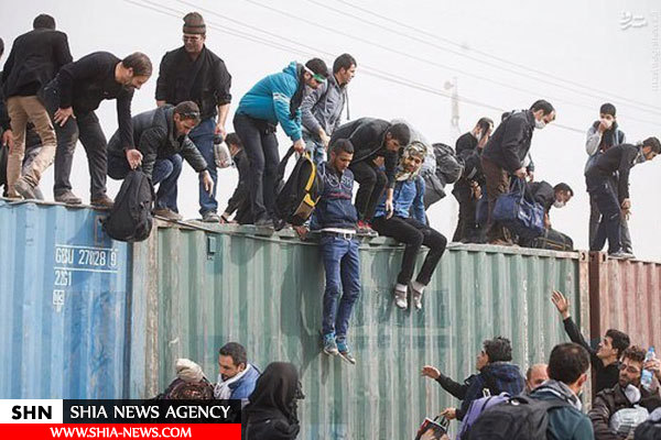 تصاویر سرگردانی زائران پشت درب‌های بسته مرز مهران