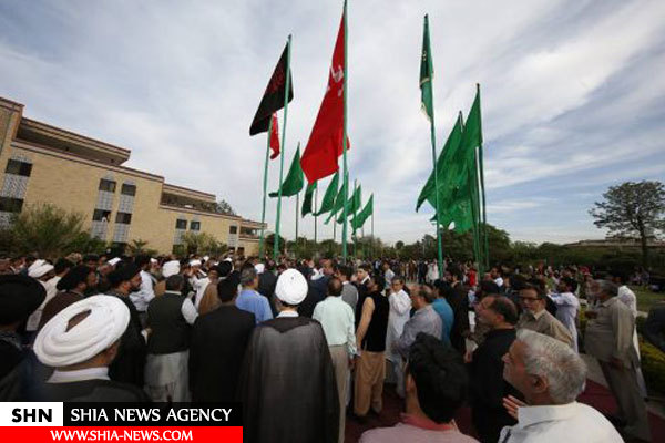 اهتزاز پرچم عتبات مقدسه در اسلام آباد+ تصاویر